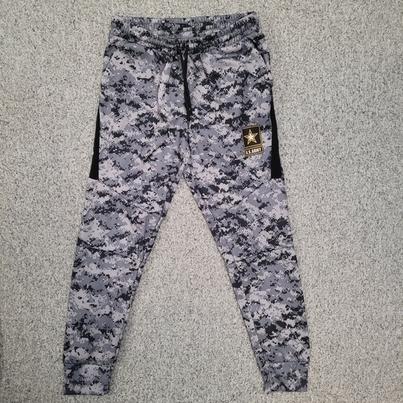 U.S. Army Other - US Army Mens Digital Camo Jogger Sweatpants Grey Black Pixel Camouflage Medium